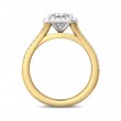 FlyerFit® 18K Yellow Gold Shank And White Gold Top Split Shank Engagement Ring