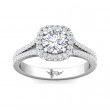 FlyerFit® 14K White Gold Split Shank Engagement Ring
