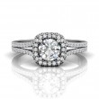 FlyerFit® 14K White Gold Split Shank Engagement Ring