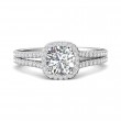 FlyerFit® 14K White Gold Split Shank Engagement Ring