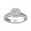 FlyerFit® 14K White Gold Split Shank Engagement Ring