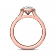 FlyerFit® 18K Pink Gold Split Shank Engagement Ring