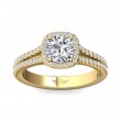 FlyerFit® 14K Yellow Gold Split Shank Engagement Ring