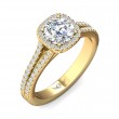 FlyerFit® 14K Yellow Gold Split Shank Engagement Ring