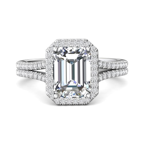 FlyerFit&reg; 14K White Gold Split Shank Engagement Ring