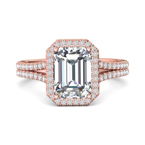 FlyerFit&reg; 14K Pink Gold Split Shank Engagement Ring