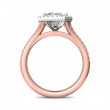 FlyerFit® 18K Pink Gold Shank And White Gold Top Split Shank Engagement Ring