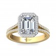 FlyerFit® 14K Yellow and 14K White Gold Split Shank Engagement Ring