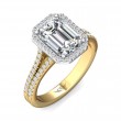 FlyerFit® 14K Yellow and 14K White Gold Split Shank Engagement Ring
