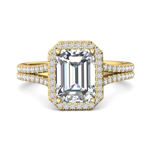 FlyerFit&reg; 14K Yellow Gold Split Shank Engagement Ring