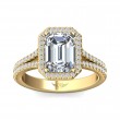 FlyerFit® 14K Yellow Gold Split Shank Engagement Ring