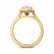 FlyerFit® 18K Yellow Gold Split Shank Engagement Ring