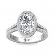 FlyerFit® Platinum Split Shank Engagement Ring