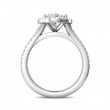 FlyerFit® Platinum Split Shank Engagement Ring