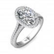 FlyerFit® Platinum Split Shank Engagement Ring