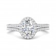FlyerFit® Platinum Split Shank Engagement Ring