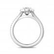FlyerFit® Platinum Split Shank Engagement Ring