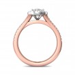 FlyerFit® 14K Pink Gold Shank And White Gold Top Split Shank Engagement Ring