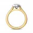 FlyerFit® 18K Yellow Gold Shank And White Gold Top Split Shank Engagement Ring