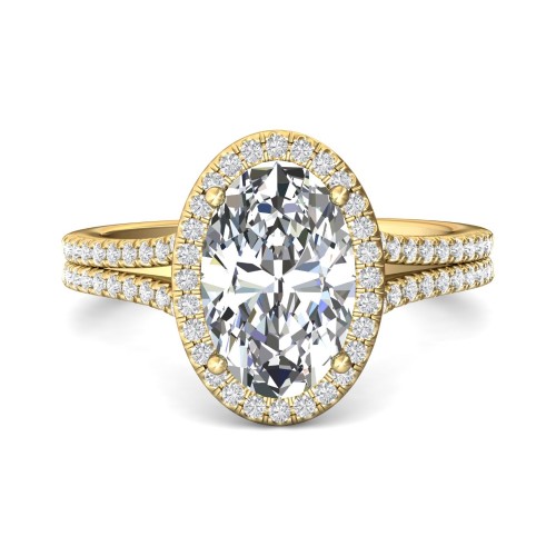 FlyerFit&reg; 14K Yellow Gold Split Shank Engagement Ring