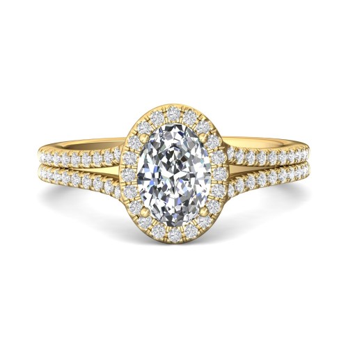 FlyerFit&reg; 14K Yellow Gold Split Shank Engagement Ring
