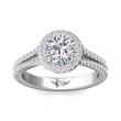 FlyerFit® Platinum Split Shank Engagement Ring