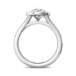 FlyerFit® Platinum Split Shank Engagement Ring
