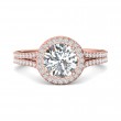 FlyerFit® 14K Pink Gold Split Shank Engagement Ring