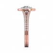 FlyerFit® 14K Pink Gold Split Shank Engagement Ring