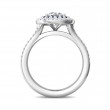 FlyerFit® 18K White Gold Split Shank Engagement Ring