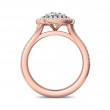 FlyerFit® 18K Pink Gold Split Shank Engagement Ring