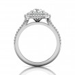 FlyerFit® 18K White Gold Split Shank Engagement Ring