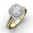 FlyerFit® 14K Yellow and 14K White Gold Split Shank Engagement Ring