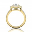 FlyerFit® 18K Yellow Gold Split Shank Engagement Ring