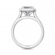 FlyerFit® 14K White Gold Micropave Halo Engagement Ring