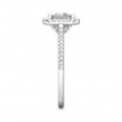 FlyerFit® 14K White Gold Micropave Halo Engagement Ring