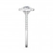 FlyerFit® Platinum Micropave Halo Engagement Ring