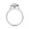 FlyerFit® Platinum Micropave Halo Engagement Ring