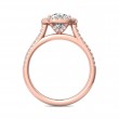 FlyerFit® 14K Pink Gold Micropave Halo Engagement Ring