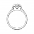 FlyerFit® Platinum Micropave Halo Engagement Ring