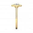FlyerFit® 14K Yellow Gold Micropave Halo Engagement Ring