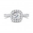 FlyerFit® Platinum Micropave Halo Engagement Ring