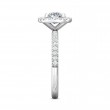 FlyerFit® Platinum Micropave Halo Engagement Ring