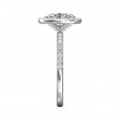FlyerFit® Platinum Micropave Halo Engagement Ring