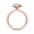 FlyerFit® 14K Pink Gold Micropave Halo Engagement Ring