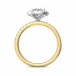FlyerFit® 14K Yellow and 14K White Gold Micropave Halo Engagement Ring