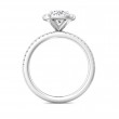 FlyerFit® 14K White Gold Micropave Halo Engagement Ring
