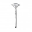 FlyerFit® 14K White Gold Micropave Halo Engagement Ring