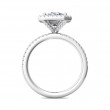 FlyerFit® Platinum Micropave Halo Engagement Ring