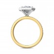 FlyerFit® 14K Yellow and 14K White Gold Micropave Halo Engagement Ring